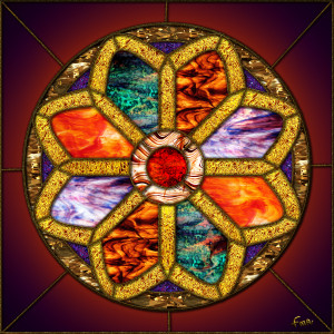 Stained-glass Rose Window by fmr0 via DeviantArt.com