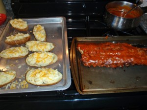 BBQ Ribs and Twice Baked Potatoes