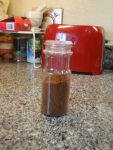 Finished Jar of Chili Spice Mix